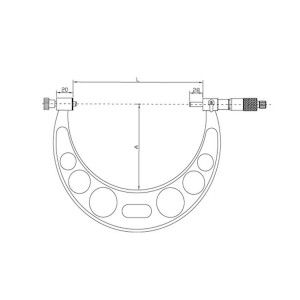 ASİMETO Değiştirilebilir Çubuklu Dış Çap Mikrometresi 400-500 mm